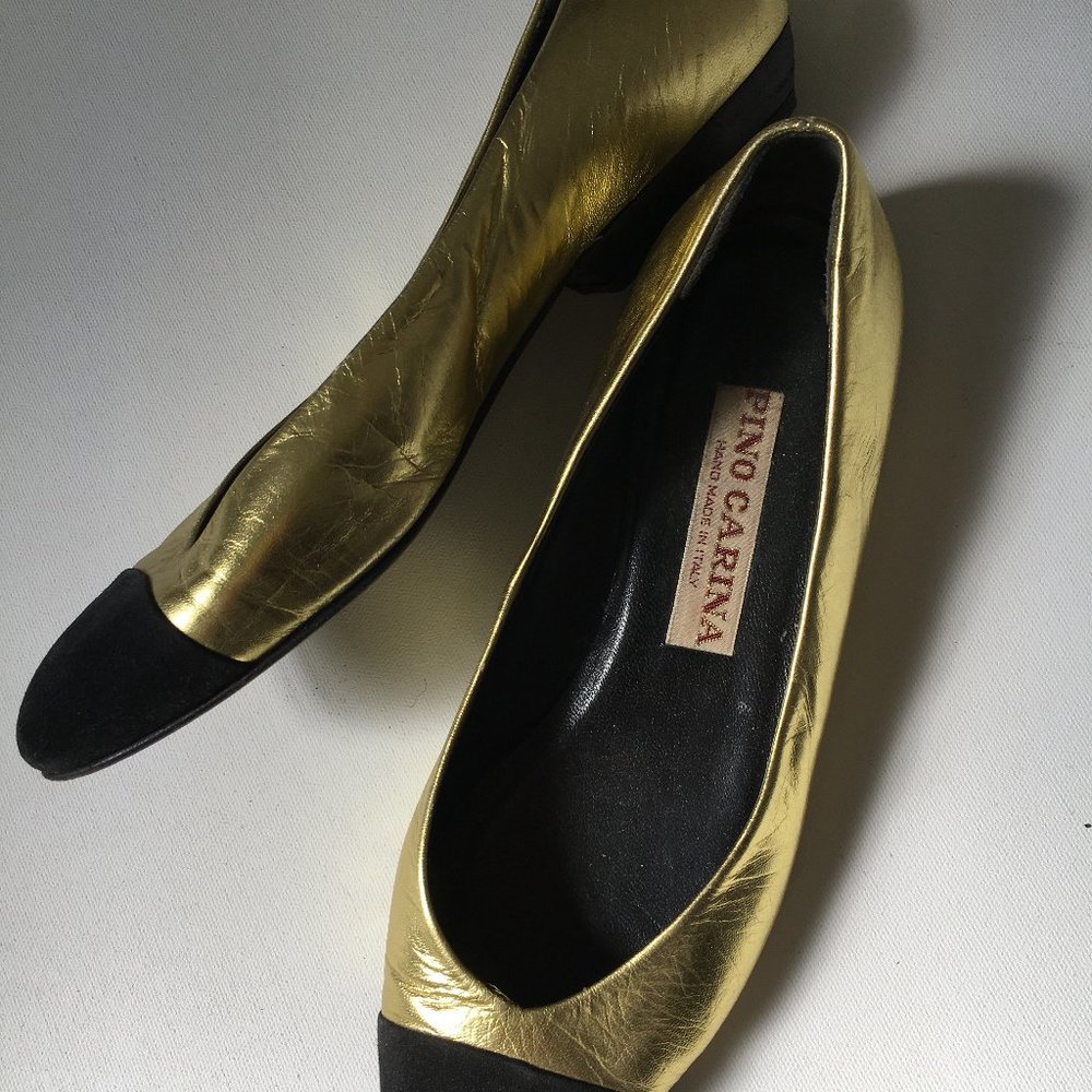 Gold ballerines hand made in Italy